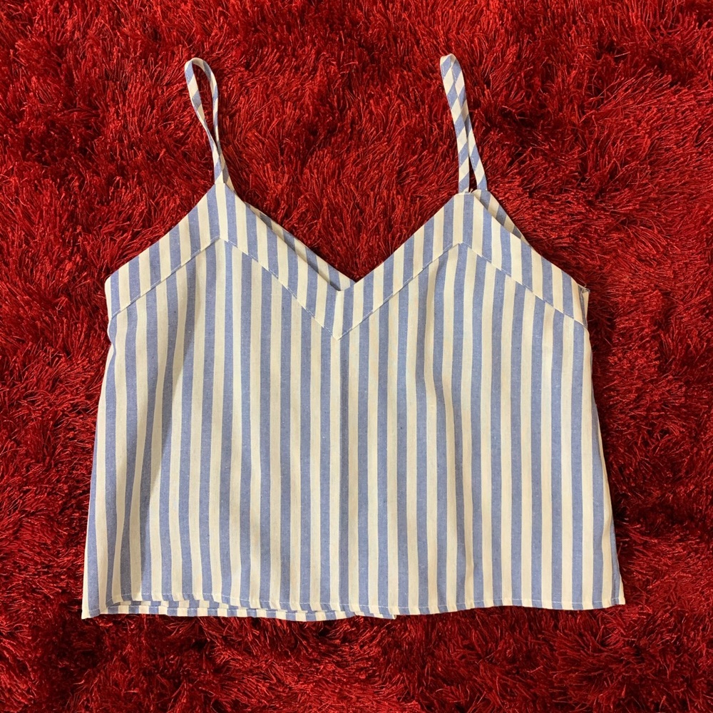 Blue and White Tank Top - Picture 3 of 3